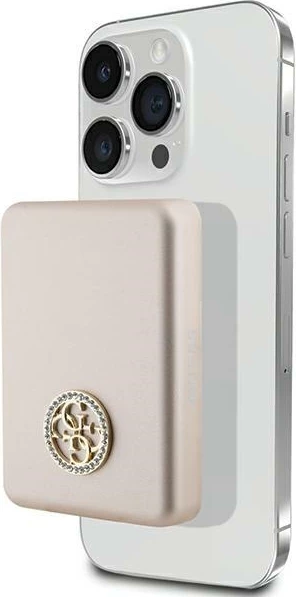 Powerbank wireless Guess 4G Strassed Metal Logo MagSafe 3000mAh, Ari