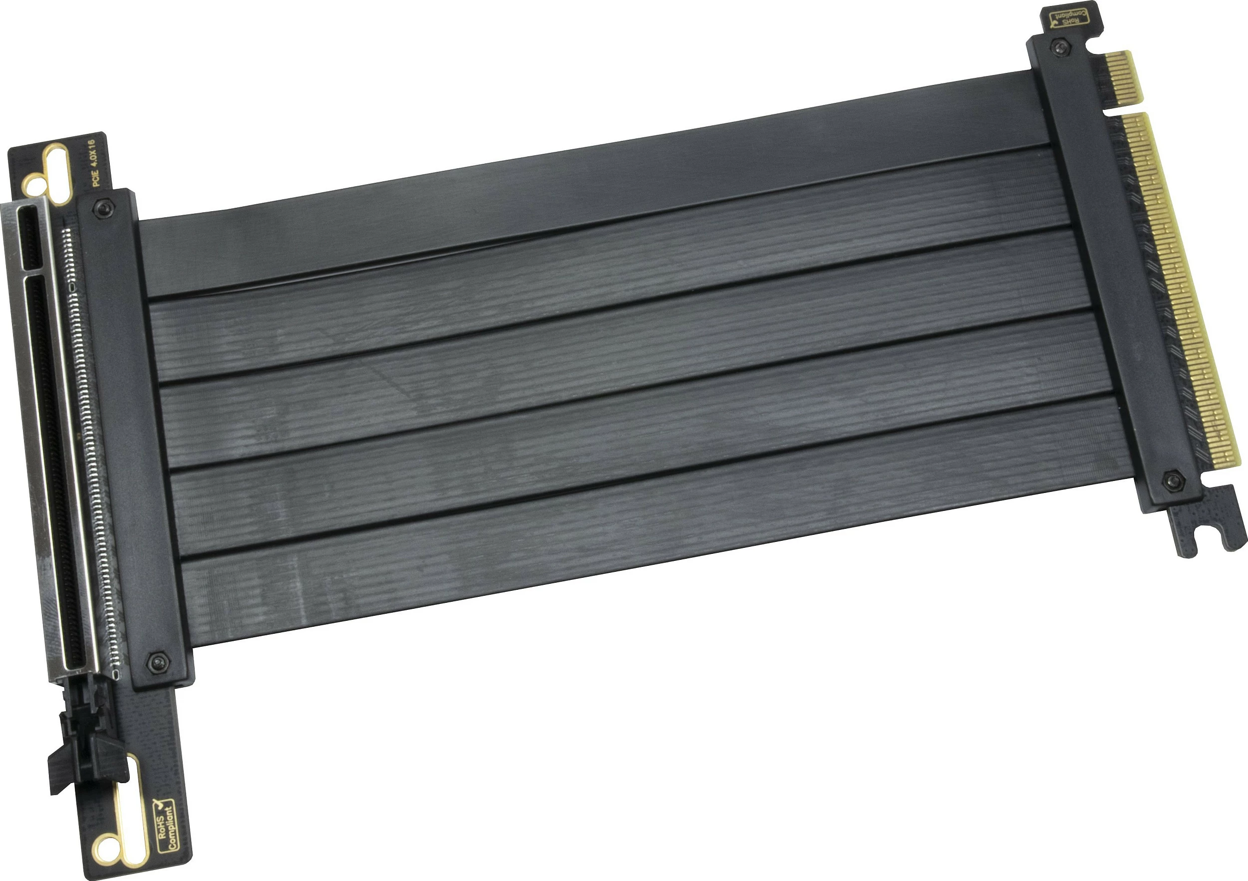 Kabllo riser GPU Inter-Tech RC-02 AC, PCIe 4.0 x16, 200mm, e zezë
