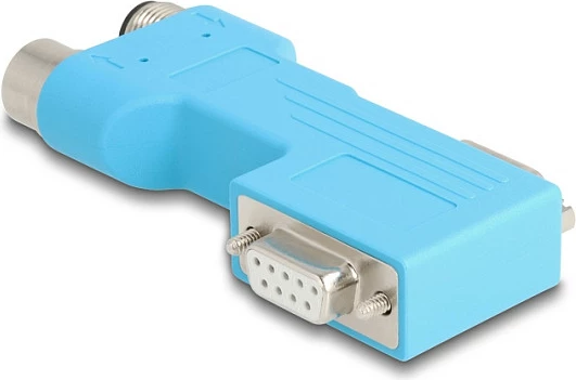 Adapter splitteri CAN bus DeLOCK D-Sub 9 (2x) në M12 5-pin A-coded (2x), 90°, blu