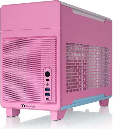 Kasë Thermaltake TR100 Bubble Pink, Mini Tower Mini-ITX, SFX/SFX-L, USB-C, Rozë
