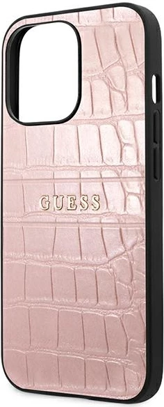 Mbështjellës Guess Croco Strap për iPhone 13 Pro / 13 6.1", Rozë