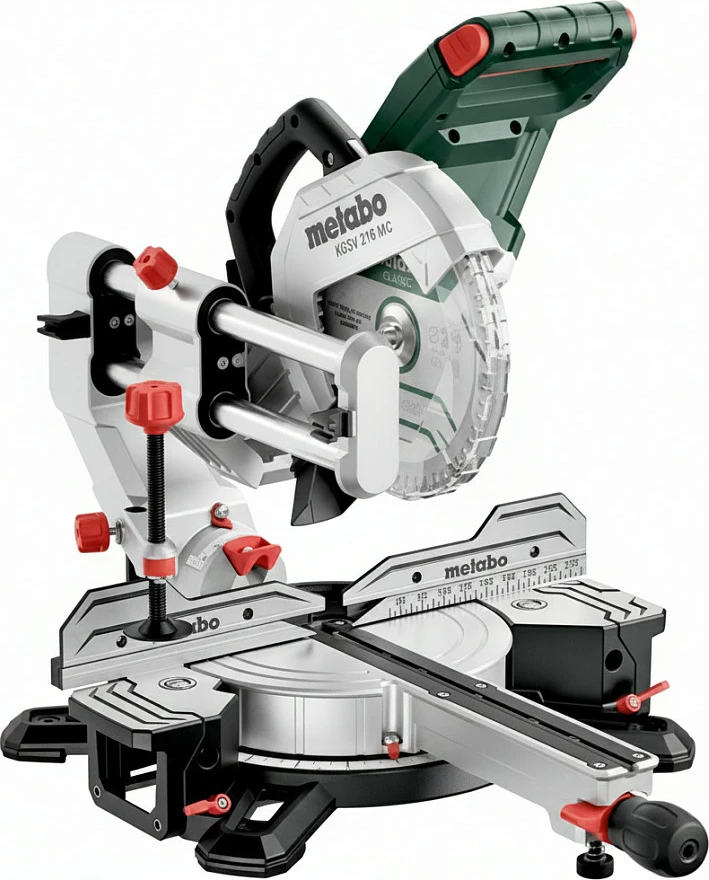 Sharrë këndore Metabo KGSV 216 M C, rrëshqitëse, disk 216 mm, jeshile/gri