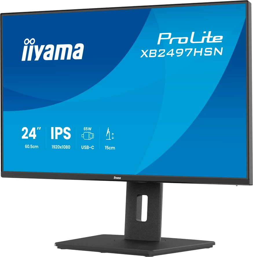 Monitor IIYAMA ProLite XB2497HSN-B1 23.8\" Full HD IPS 1ms USB-C docking (65W) LAN, i zi