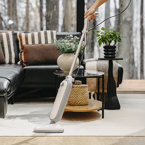 Mop me avull, Adler, AD 7057, 1300W, depozitë uji 380ml, kabëll 4.75m, i bardhë/gri