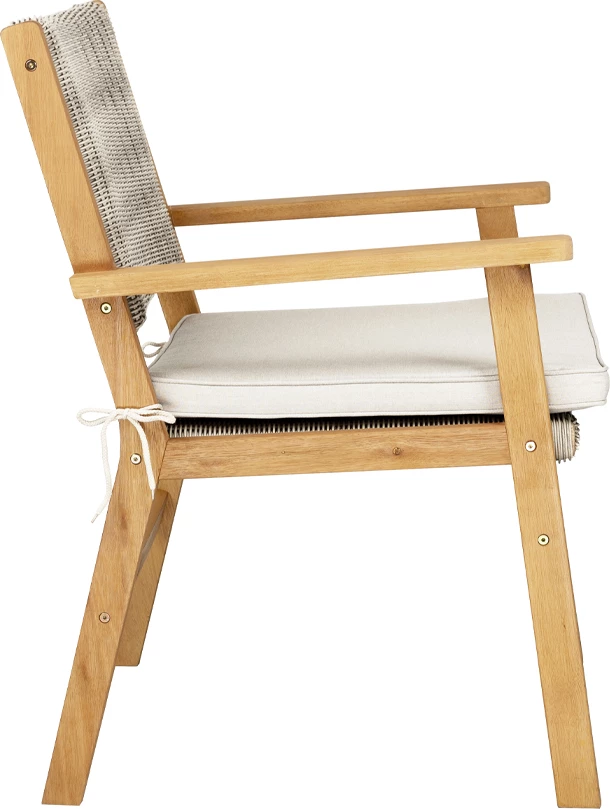 Karrige Capri, ngjyrë e bardhë-gri, 64.2x60x88.5 cm