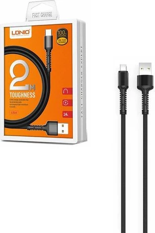 Kabllo USB në Lightning Apple LDNIO 2 m, e zezë