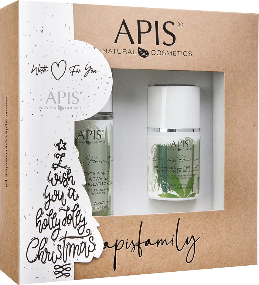 Set për kujdesin e fytyrës APIS Cannabis Home Care për femra, 150ml + 50ml
