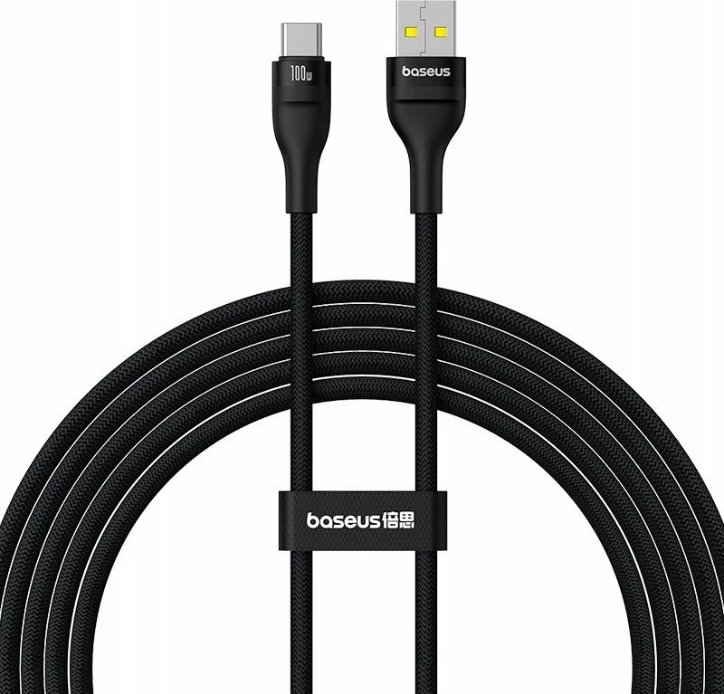 Kabllo USB-A në USB-C Baseus Flash 2 BSU4888 2 m 100W, e kuqe