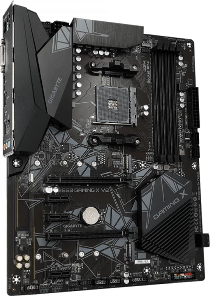 Pllakë amë GIGABYTE B550 GAMING X V2, AM4, ATX, DDR4 deri 128GB, PCIe 4.0, 2x M.2, SATA3, USB 3.2 Gen2, HDMI/DVI, e zezë