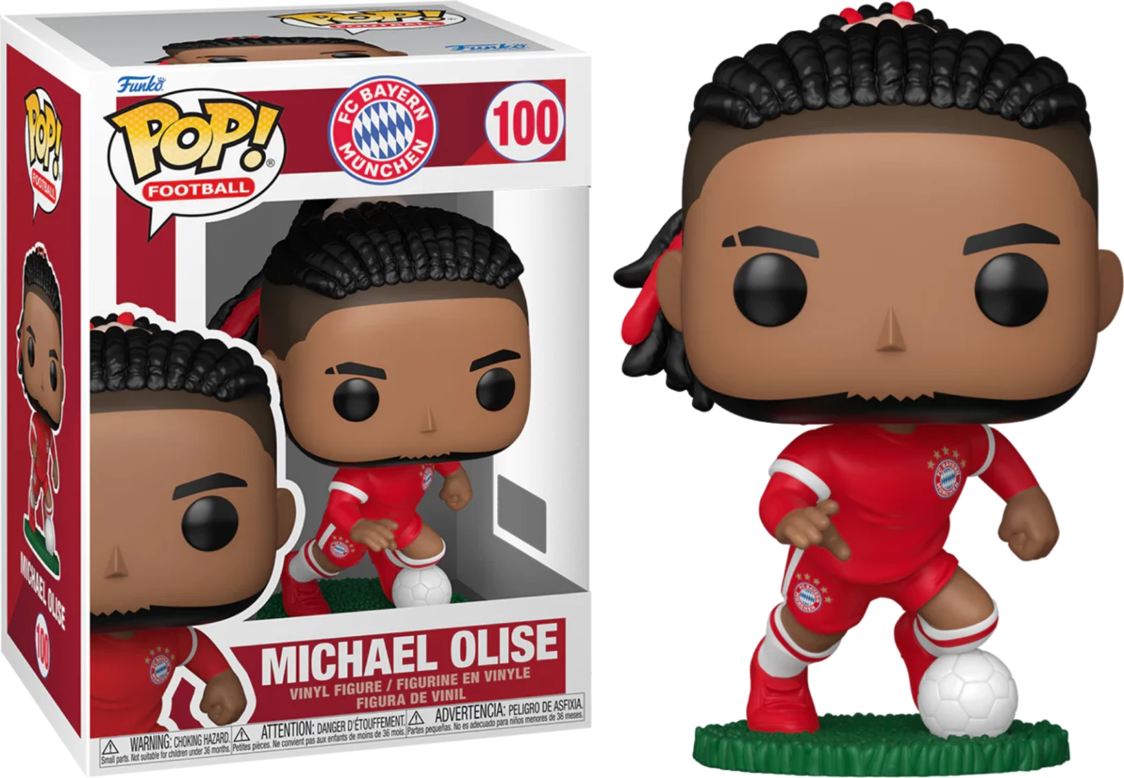 Figurinë koleksionuese Funko Pop Football, Funko, Bayern Munich - Olise, vinyl, e kuqe