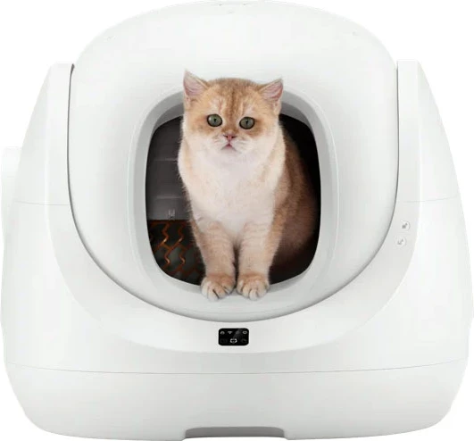 Kuti inteligjente vetëpastruese për rërë mace Catlink Baymax, WiFi, 7 L, e bardhë