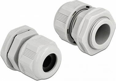 Glandë kablli DeLOCK PG16, për kabllo rrethore 9 mm, IP68, 2 copë, gri