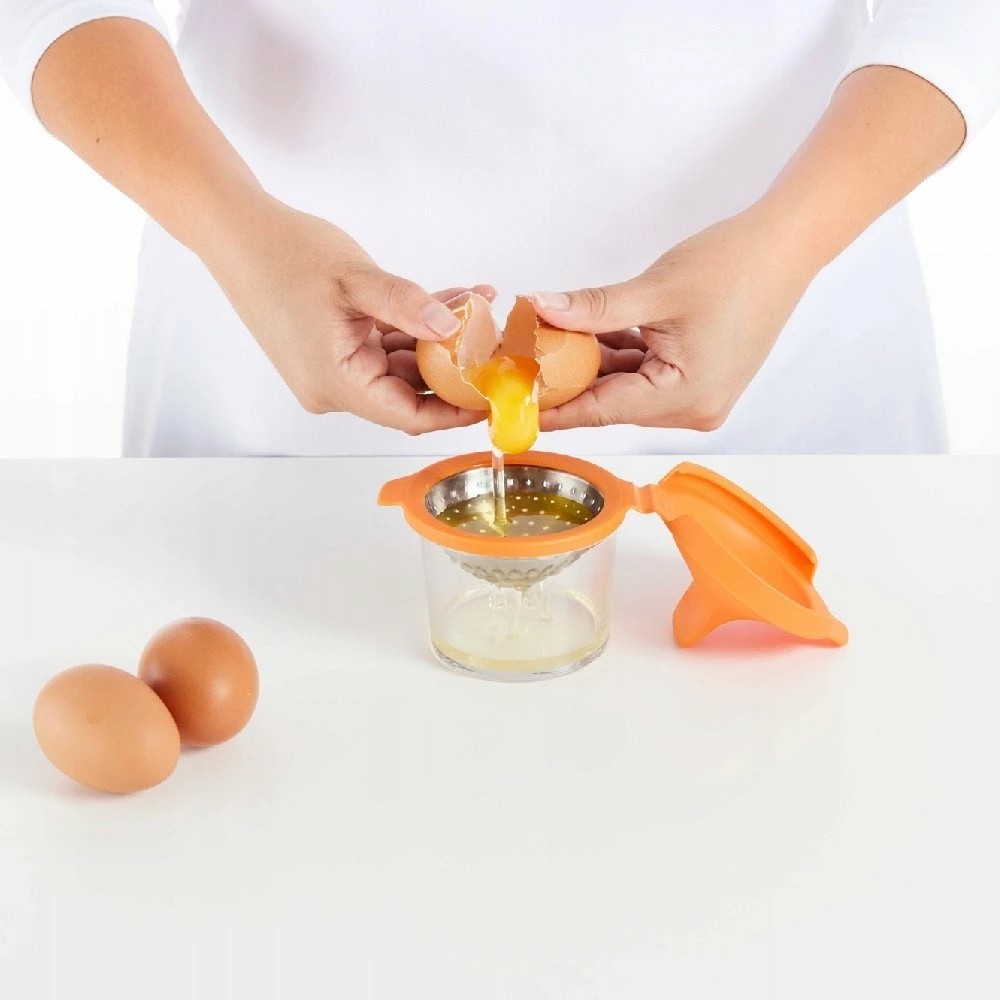 Pajisje për poçim vezësh Lekue 882968, silikon/çelik, portokalli