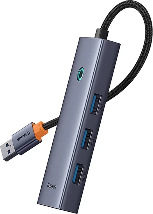 Hub USB 4-në-1, Baseus UltraJoy B0005280A813-02, 4x USB 3.0 deri 5 Gbps, space grey