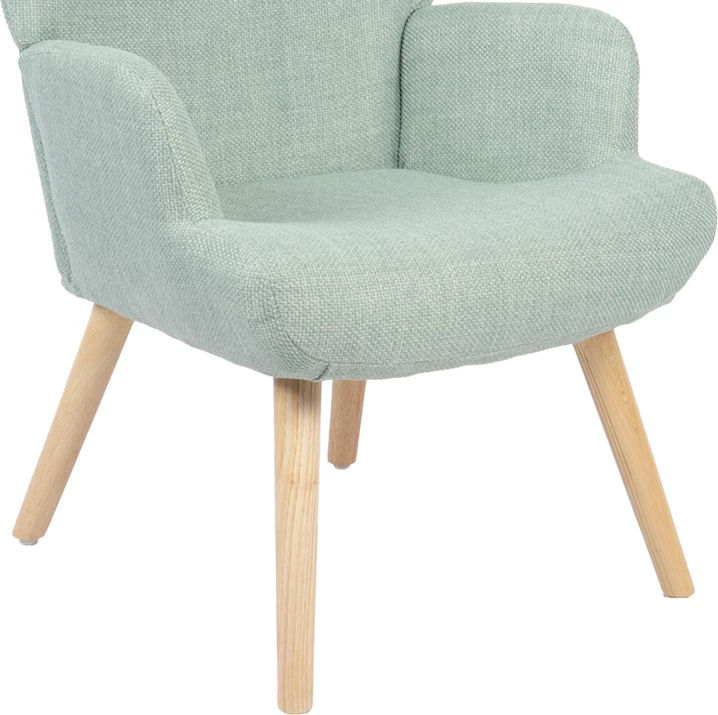 Fotel Gerlina, material mente, këmbë ngjyrë natyrale, 71x64x94cm