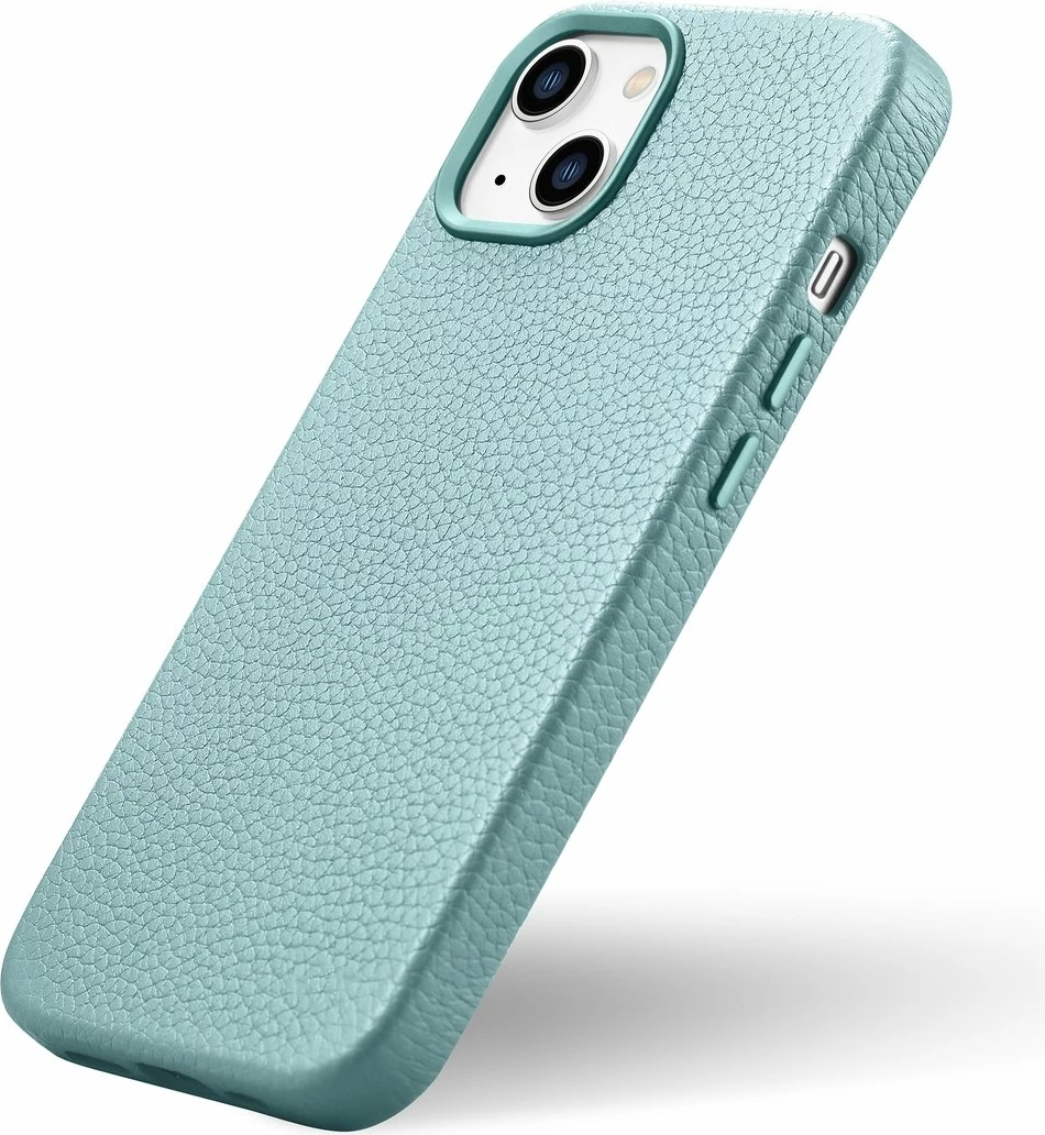 Mbështjellës iCarer Litchi Premium për iPhone 14 Plus me MagSafe, Lëkurë, Gjelbër