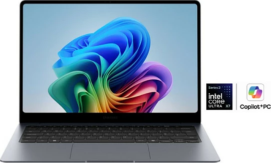 Laptop Samsung Galaxy Book6 Pro, Intel Core Ultra X7, 14", 32GB RAM, 1TB SSD, Windows 11 Home, gri