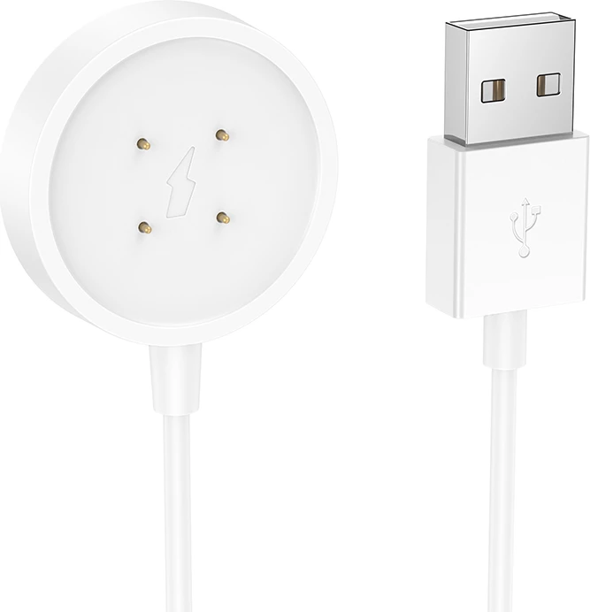 Karikues magnetik për smartwatch HOCO Y24, kabllo 1m, i bardhë