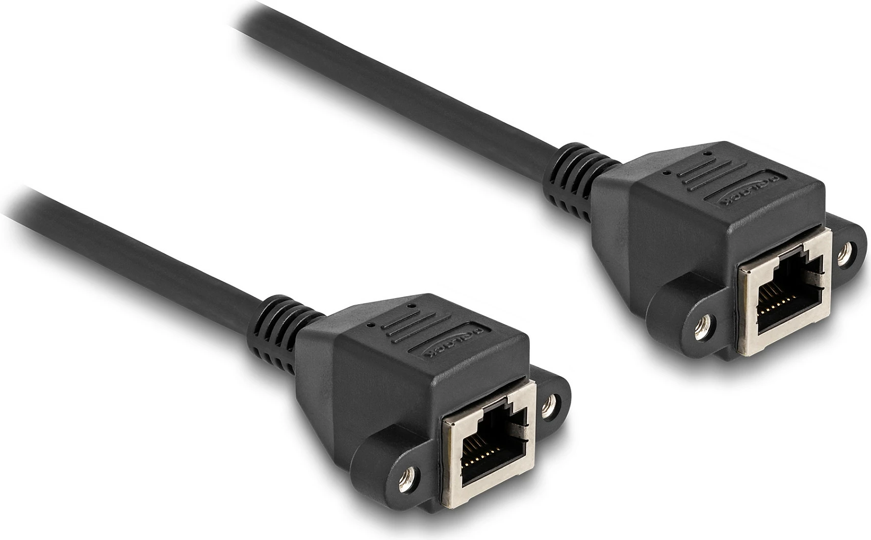 Kabllo zgjatëse DeLOCK RJ50 femër-femër, 0.5 m, S/FTP, e zezë