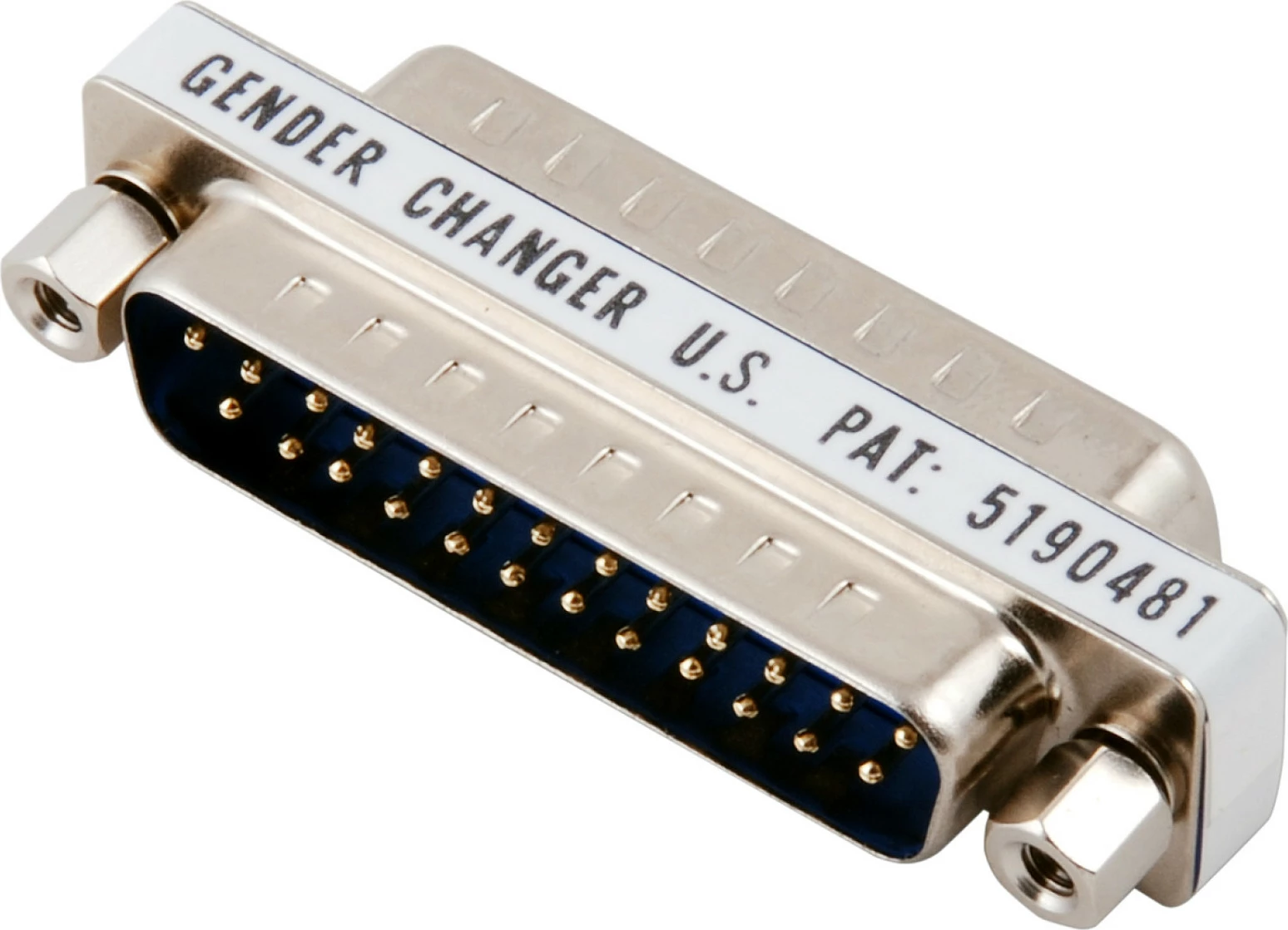 Adapter D-Sub25 EFB Elektronik EB414MF, gender changer DB25 mashkull/femër, argjendtë