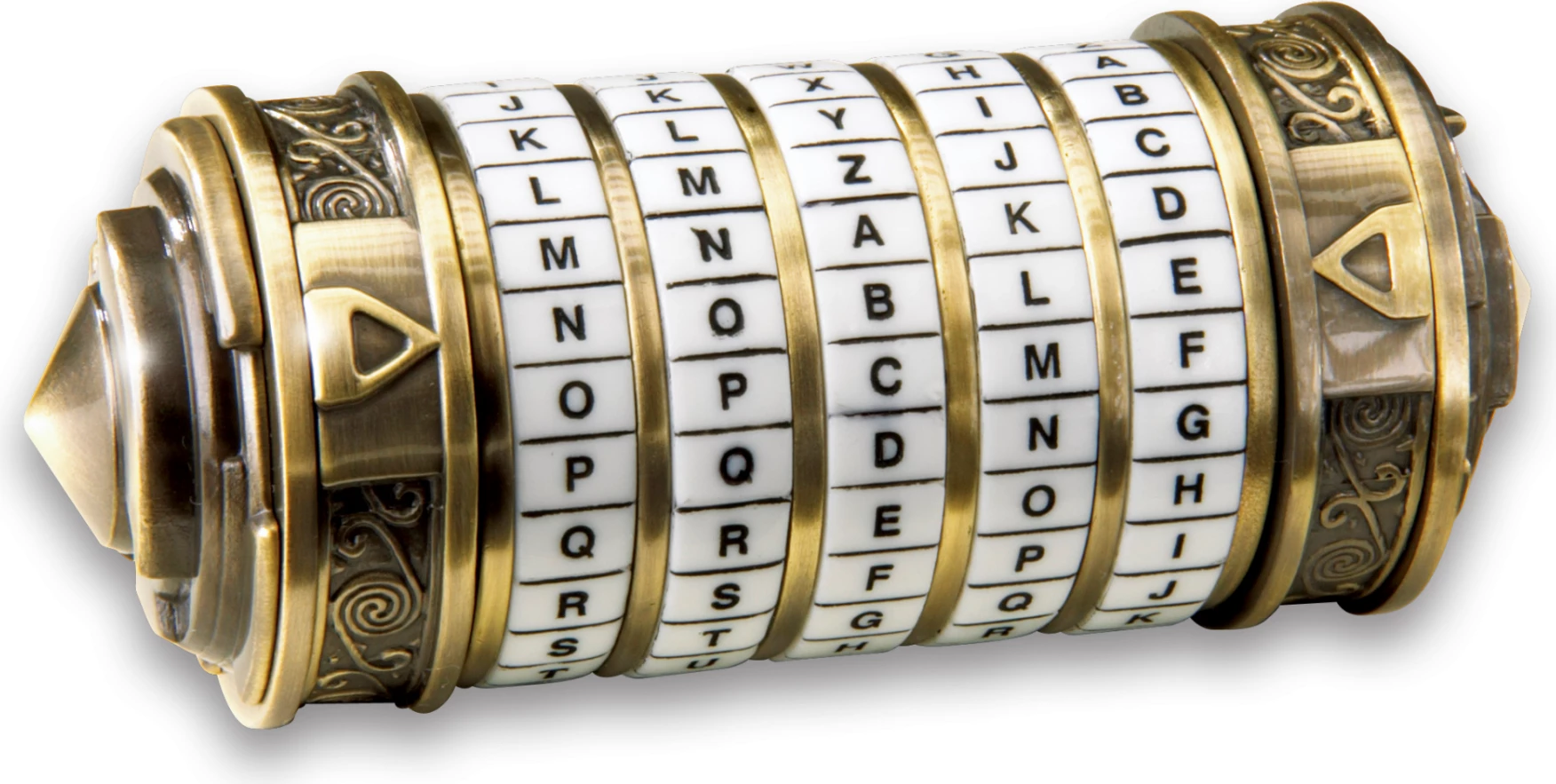 Replikë mini cryptex NOBLE COLLECTION Da Vinci Code, 10 x 4 cm, bronz