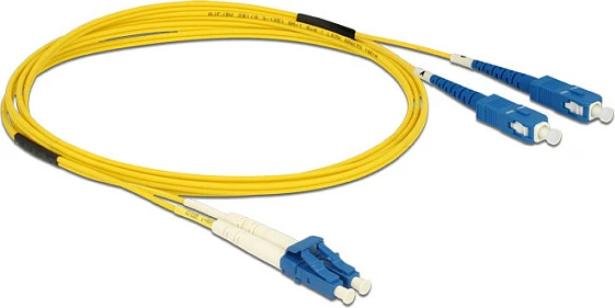 Kabllo fiber optike DeLOCK 84610, OS2, LC-SC, 2 m, e verdhë