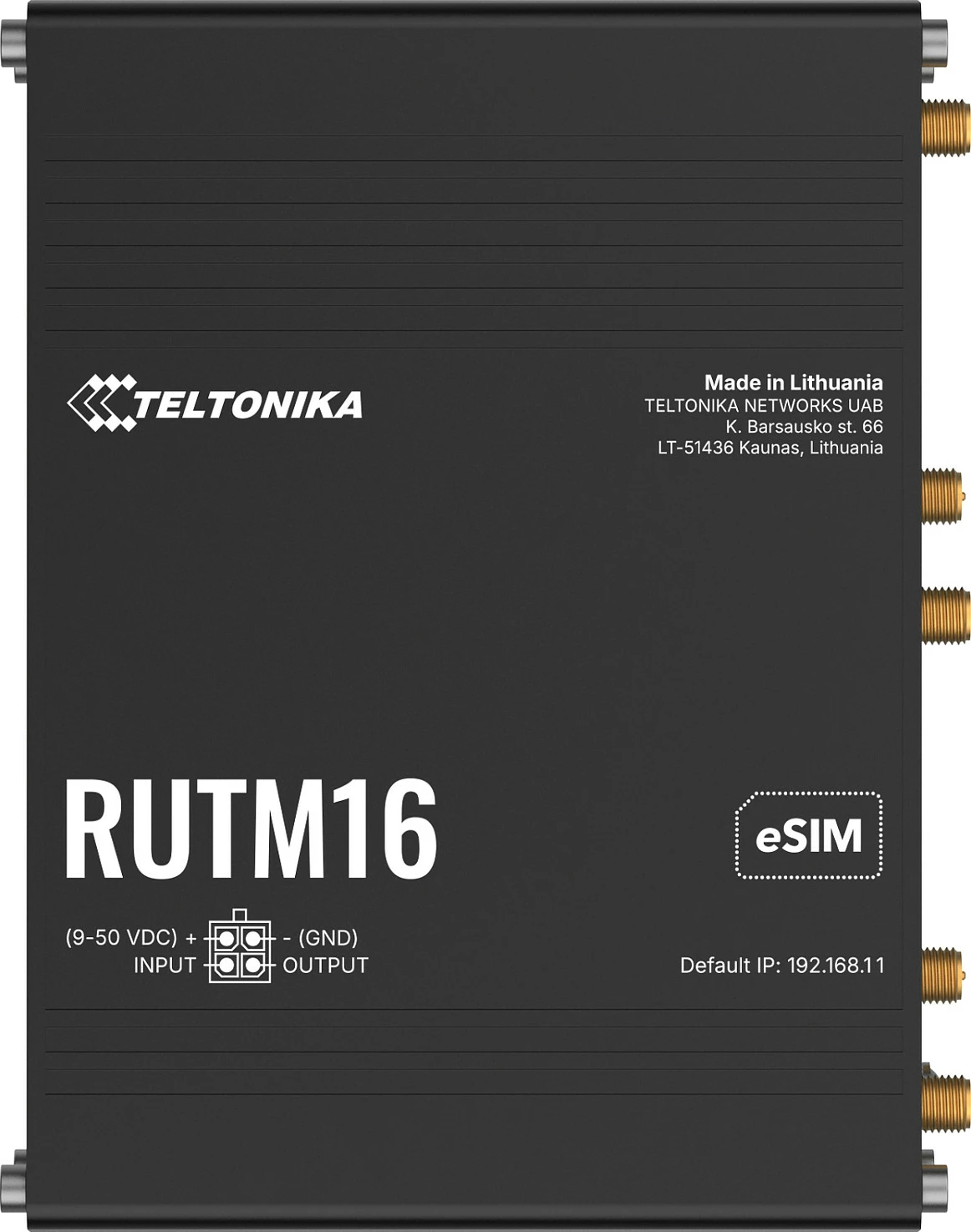 Router Teltonika RUTM16, LTE Cat6, eSIM, 5x Gigabit LAN, i zi