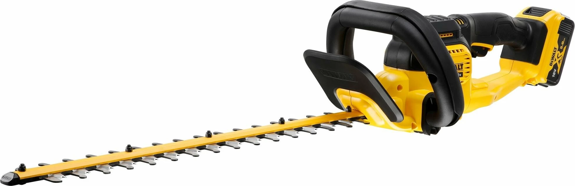 Gërshërë gardhi pa kabllo DeWalt DCMHT563P1-QW 55 cm, 18 V XR, bateri 5 Ah, me karikues, set 1 bateri, e verdhë/zezë