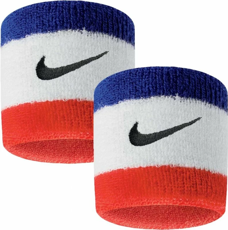 Shirit dore Nike Swoosh për stërvitje, i bardhë me blu dhe të kuqe