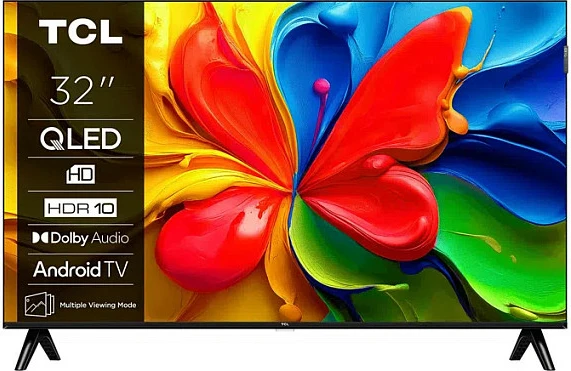 Televizor TCL 32V4C, 32" QLED HD (WXGA), Android TV, HDR10, Triple Tuner, i zi