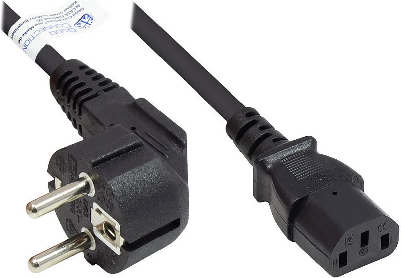 Kabllo rryme GoodConnections P0130-S150, 15m, Schuko CEE7/7 në IEC C13, 10A, e zezë