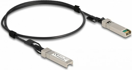 Kabllo Twinax DeLOCK SFP+ në SFP+, 1 m, 10 Gbit/s, e zezë/argjend