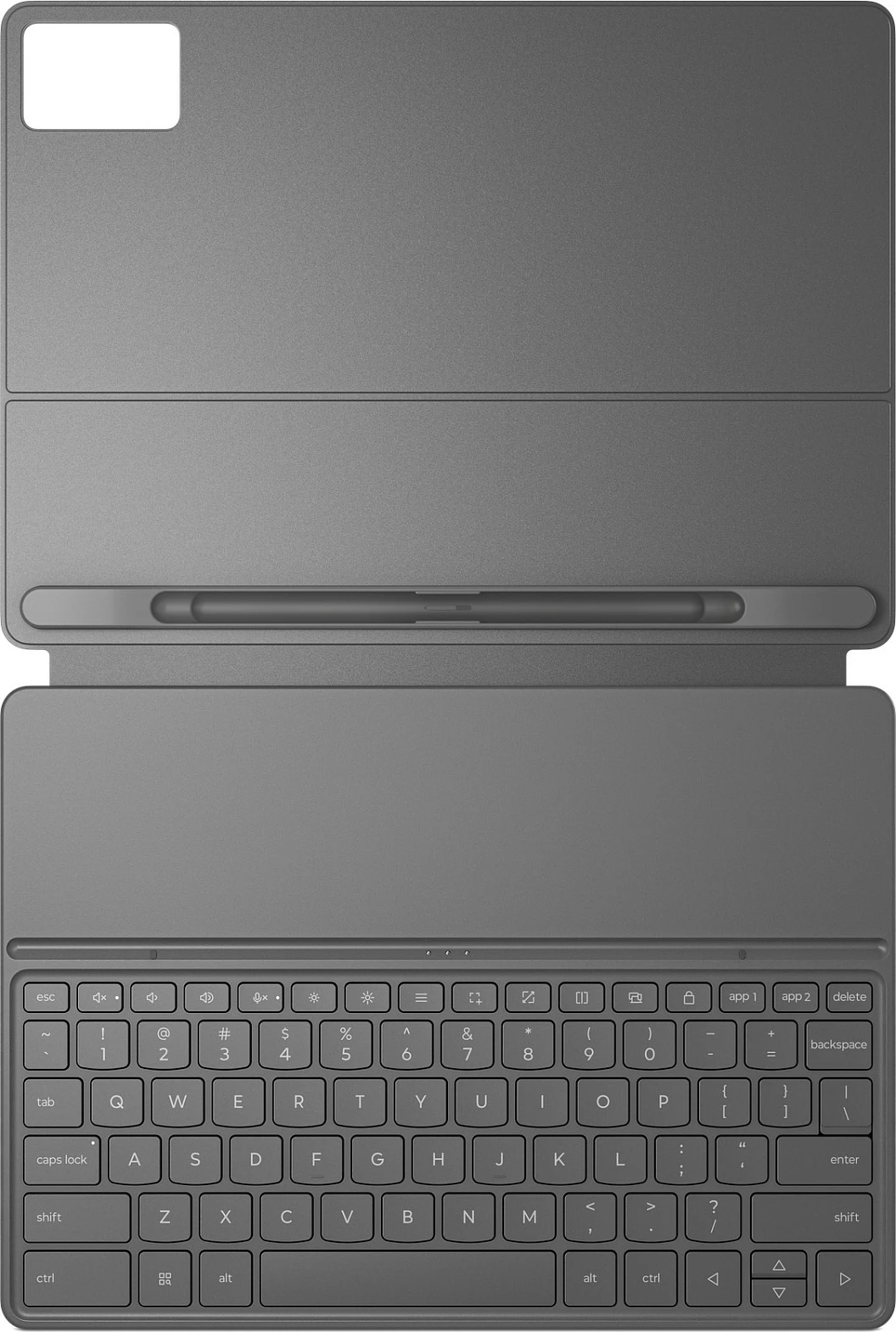 Mbështjellës folio me tastierë Lenovo ZG38C07508 për Idea Tab Plus, Pogo Pin, Luna Grey