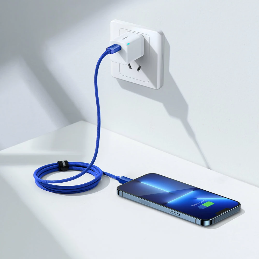Kabllo Baseus CAJY000203 Lightning në USB-C, 1.2m, 20W, Blu