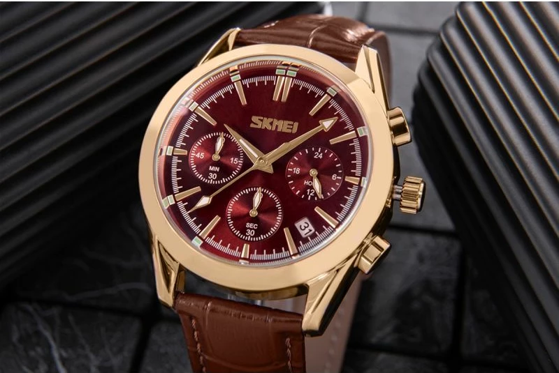 Orë dore për meshkuj Skmei, kafe