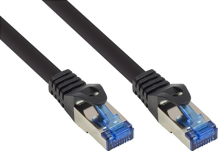 Kabllo rrjeti GoodConnections Cat6A SmartFLEX HF, RJ45-RJ45, 7.5m, S/FTP, 10GbE, e zezë