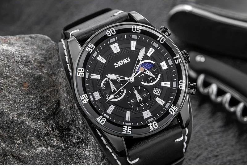 Orë dore për meshkuj Skmei, e zezë