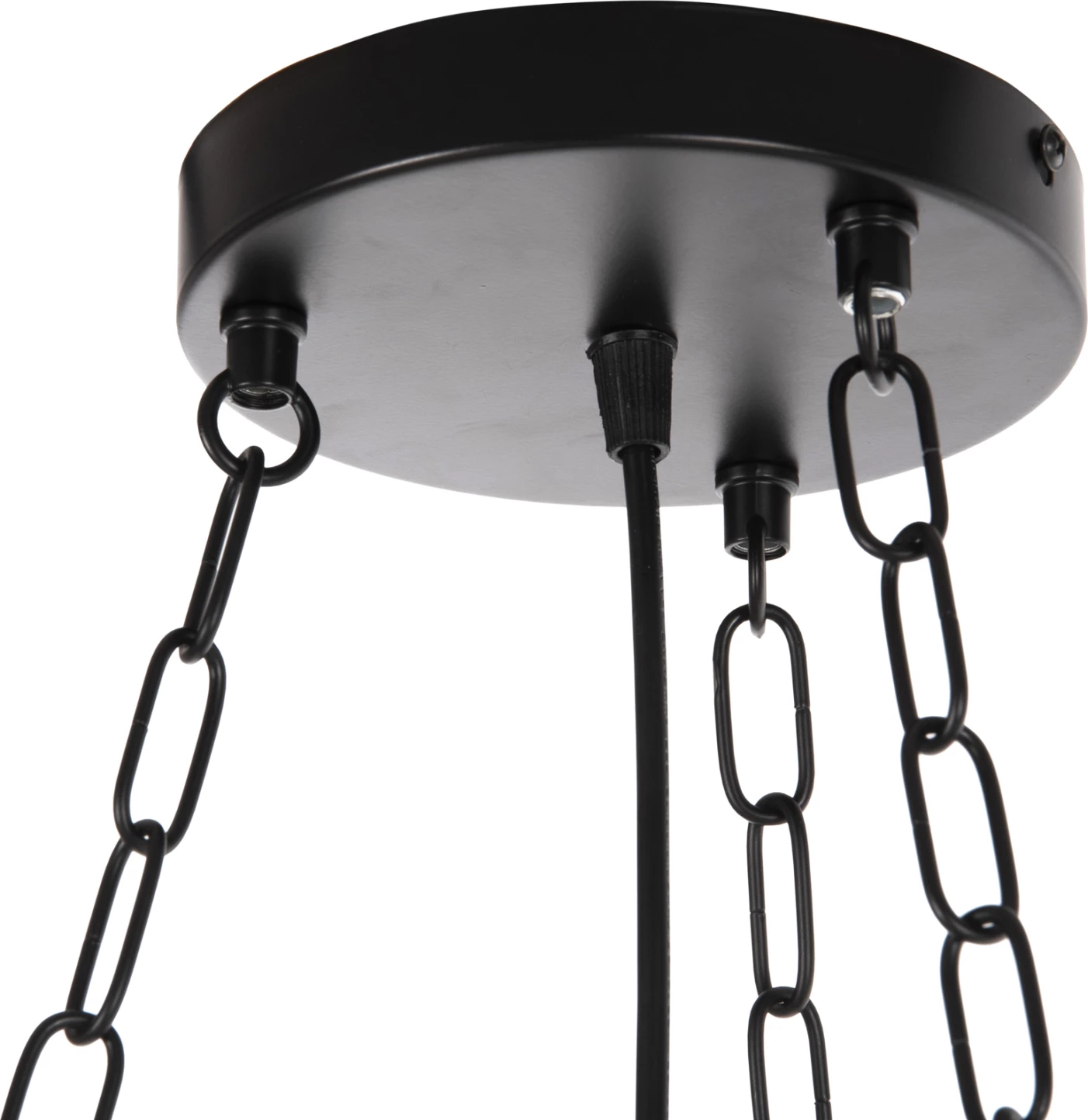 Llambë varëse tavani 6-dritash, FH4116, dru-metal-xham, 119H cm