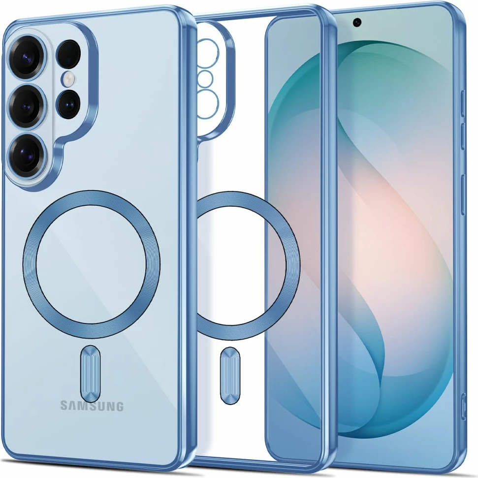 Mbështjellës Tech-Protect MagFlex për Samsung Galaxy S26 Ultra, MagSafe, TPU, 1 copë, blu transparent