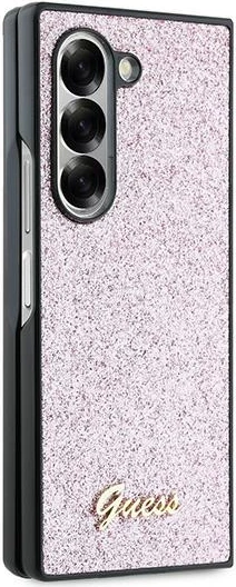 Mbështjellës Guess 4G Glitter Script për Samsung Galaxy Z Fold 6, Rozë