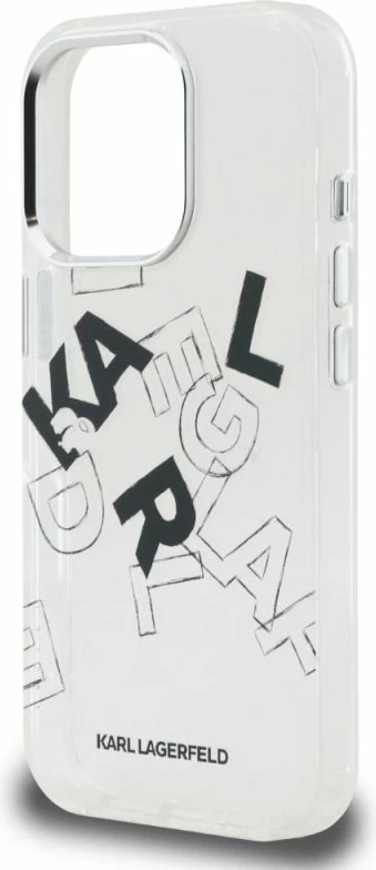 Kapak telefoni Karl Lagerfeld IML Sketched Graphic për iPhone 16 Pro, transparent