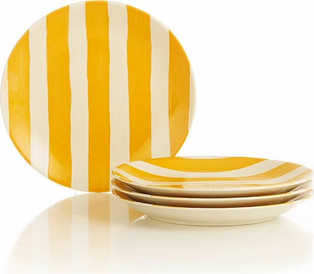 Set për servirje torte (4 copë), Hermia Concept, NPHR20DUS4880921, ngjyrë e verdhë