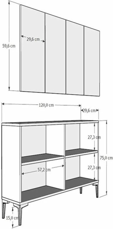 Konsol Skye Decor, anthracite, argjend