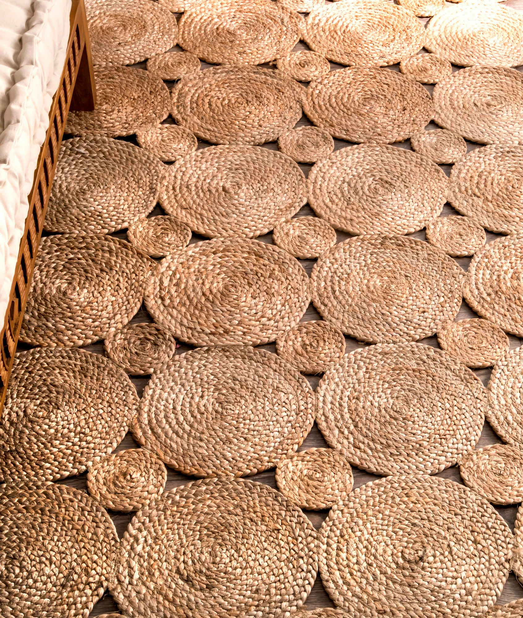 Qilim jute i dorëndërthurur, ngjyrë natyrale, 200x290cm, Conceptum Hypnose, 00011A