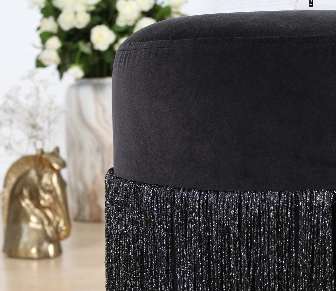 Puf Atelier del Sofa, ngjyrë e zezë, Merkur