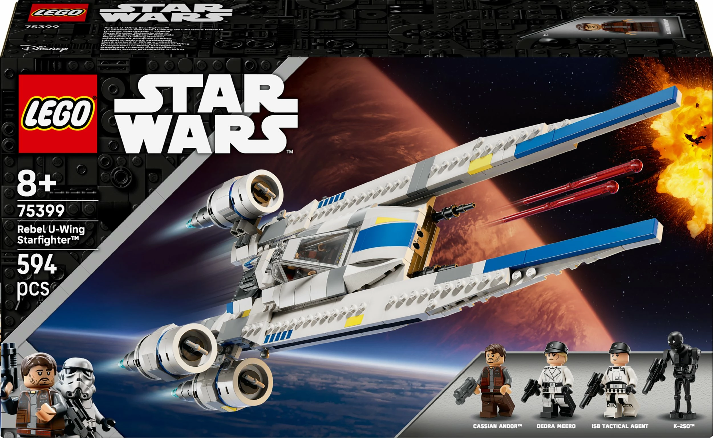 Set LEGO Star Wars Rebel U-Wing Fighter 75399, 594 copë, 8+ vjet