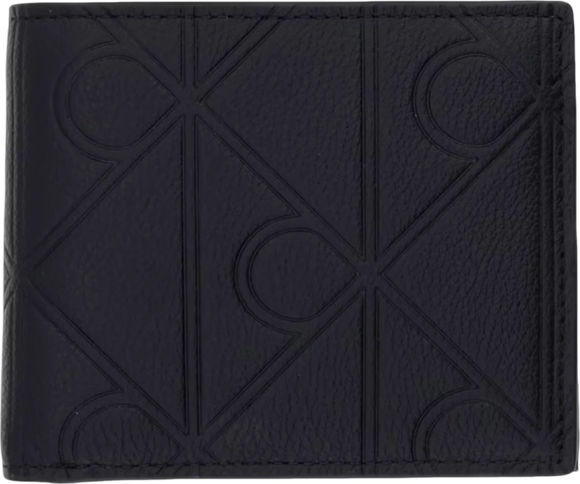 Portofol për meshkuj Calvin Klein XL Emblem AOP Emboss Billfold LV04D1175G, i zi