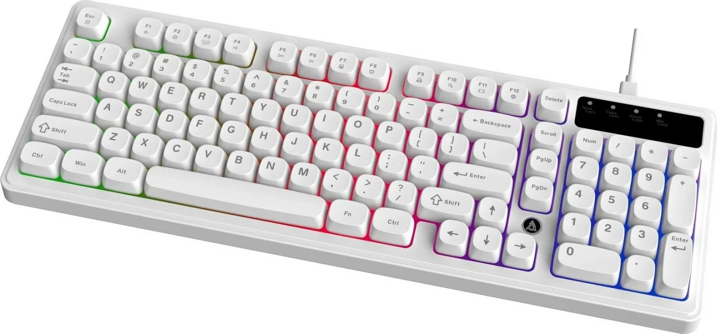 Tastierë me kabllo Ajazz AF98, membranë, 98%, RGB, USB-C, e bardhë