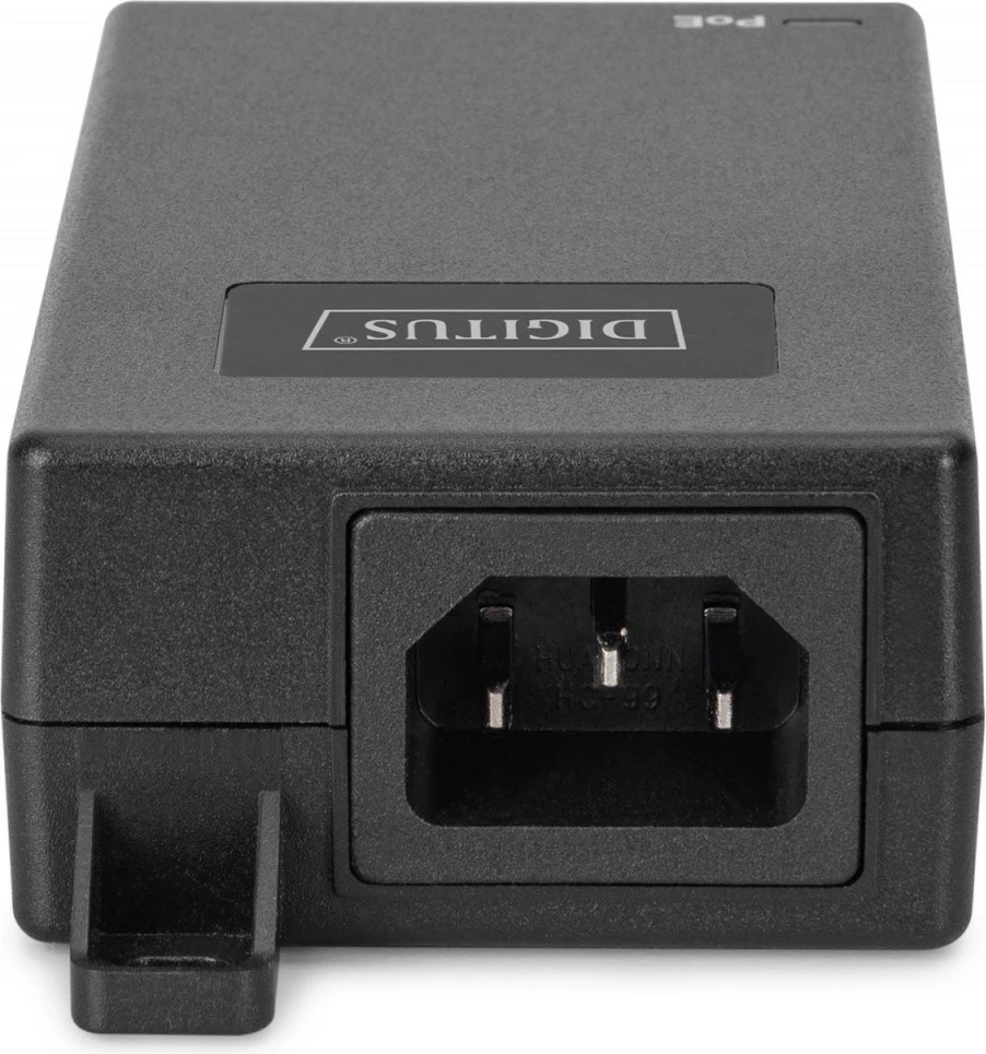 Adapter PoE+, Digitus, DN-95103-3, IEEE 802.3af/at, 55V 30W, 10/100/1000 Mbps, deri 100 m, e zezë