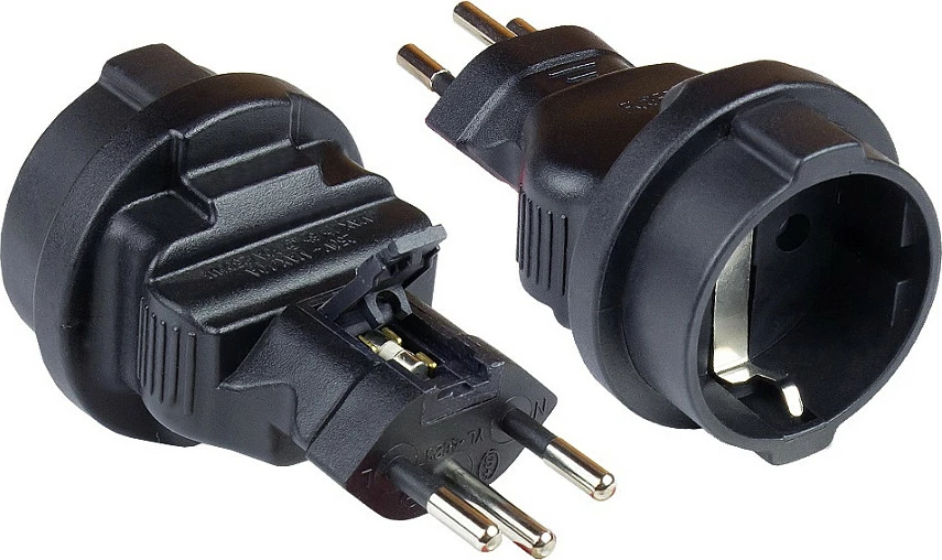 Adapter rryme GoodConnections SEV1011 në Tip F (Schuko), i zi